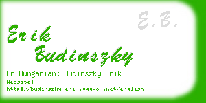 erik budinszky business card